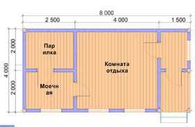 Баня из сухого бруса 4х8