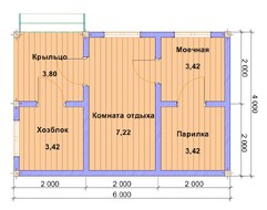 Сруб бани 4х6